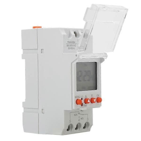 Tidsbryter 24 Timer Digital Analog Programmerbar LCD Bakgrunnsbelysning Din Skinne.