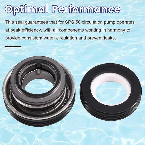 Mekanisk tætning til SPS25 SPS50 SPS75 SPS100 poolpumpe reservedel Black