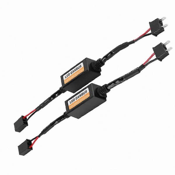 2 stk. LED Canbus-dekoder Anti-flimmer Modstand Fejlcanceller til H7 Forlygter S20241230127