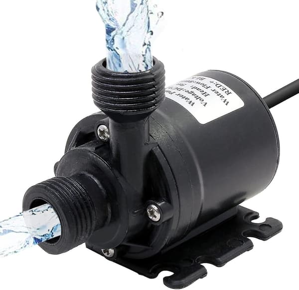 Cirkulationspump DC 12V 800l/h 5m Vattensystem Svart 1st Ny