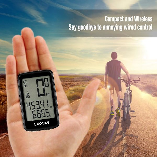 USB genopladelig trådløs cykelcomputer med cykelspeedometer Odometer