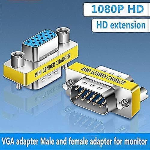 Hane till hona-adapter 3-pack – HD15 könsväxlare för bildskärm
