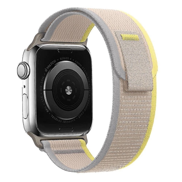 Lämplig för Apple Watch S7applewatchs8 Nylon Ultra Canvas 49mm45mm Wild Diameter Band 41m Gray with Yellow 42 44 45 49mm