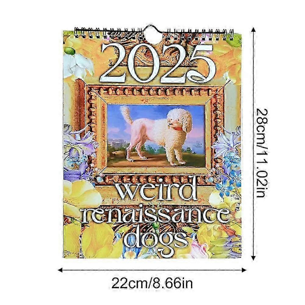 2025 Vægkælende Hunde Mystiques Middelalderlige Hunde Vægkælende Interessant Månedlig Kalender Til Hjem Skole Kollegium