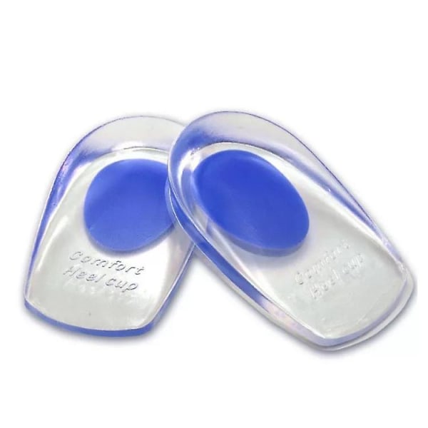 2-pakkaiset kantapäälliset - silikonikengänsisäosat - läpinäkyvä sininen