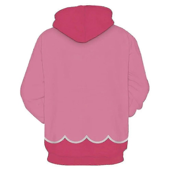 2023 Mario 3D Hoodie Unisex Dam Herr Huvtröja Tröja Pullover Jumper Toppar Cosplay Kostym Gåvor Peach L