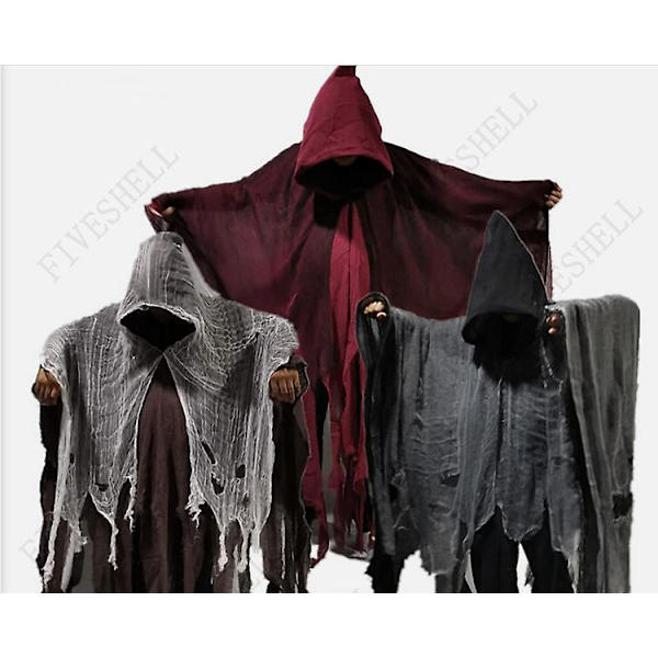 Unisex Halloween Ghost Dementors Cosplay Kostume Gotisk Horror Zombie Lattede Hættekapper Day Of The Dead Festrekvisitter Kapper