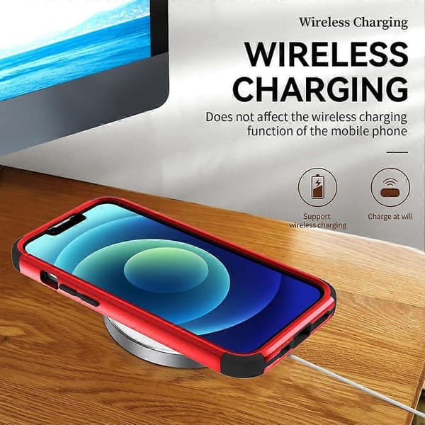Commuter TPU + PC Puhelinkotelo iPhone 15:lle Red Black