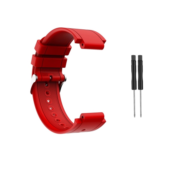 Slidstærkt silikonearmbånd med smart urrem, kompatibel med Garmin Approach S4/s2 Red