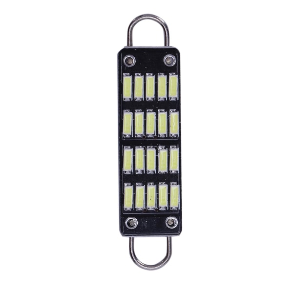 Polttimo 44mm valkoinen Festoon Led-polttimo, 20 Smd, jäykkä lenkki, 1,73 tuuman sisäkupoli led-valot 561 562 567 5 Black