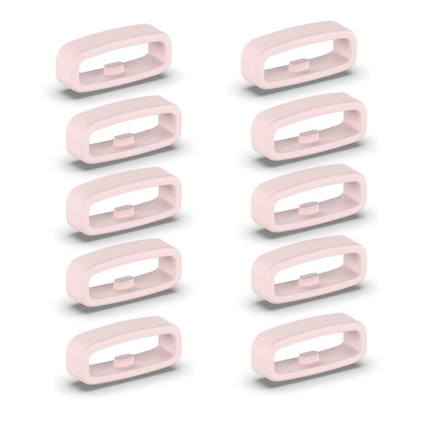 Silikon festering 18mm/20mm/22mm Armbåndsholder Holder Belteløkker 10stk Pink 18MM