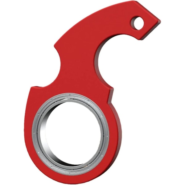Nøkkelring Spinner Fidget Ring Toy - Sensoriske Leker Fidgets Squishy Toys Black
