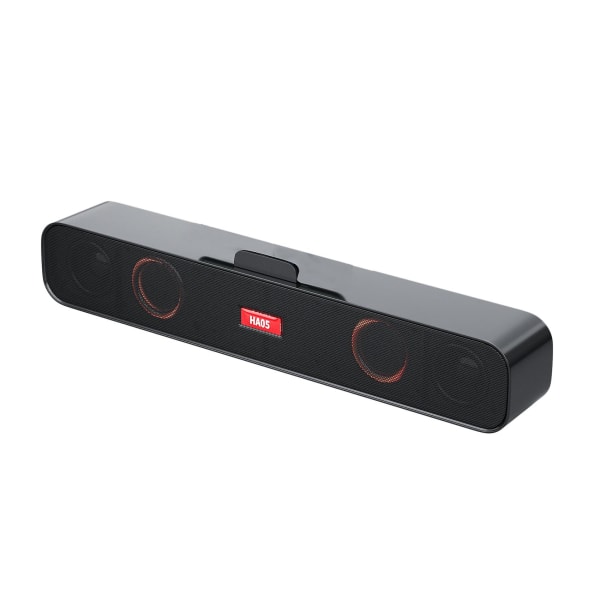 Rgb-högtalare Bluetooth Sound Bar Trådlös USB Aux Wired Hifi Stereo Lämplig för Monitor PC Mobiltelefon black