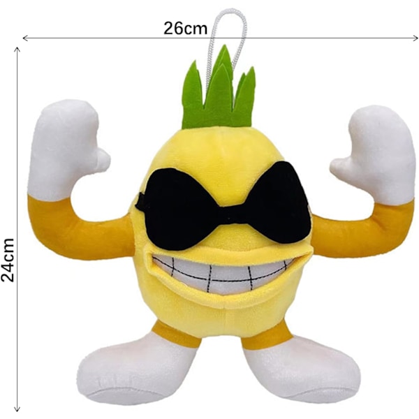Torni Ananas pehmolelu korkea pehmo Pizza Tower pehmoeläinkokoelma hahmo söpö pehmeä lelu pehmeä ja söpö pehmolelu