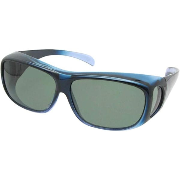 Miesten suojalasit, roiskesuojatut polarisoidut aurinkolasit, pyöräilyaurinkolasit, päivä- ja yökäyttöön sopivat aurinkolasit, miinuslasisetti Clear Blue Frame Gray Lenses