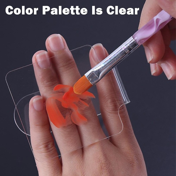Håndholdt manicure til blanding af rustfrit stål bærbar firkantet makeup-palette