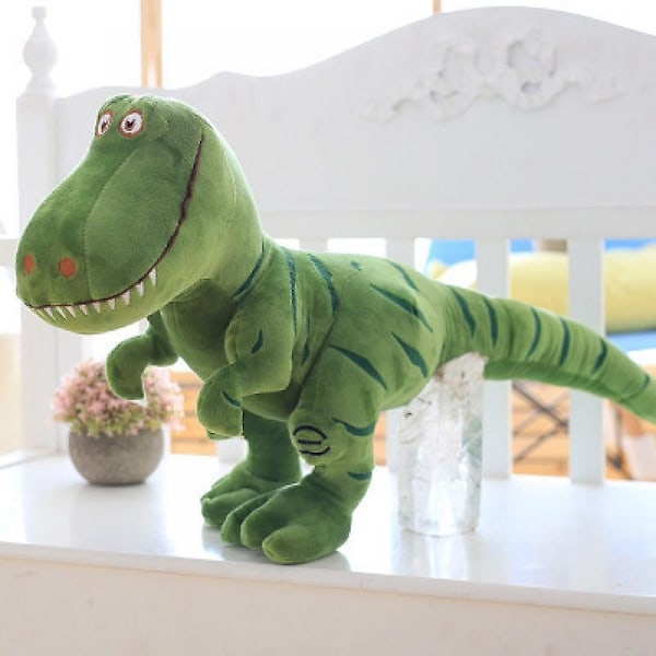 Söt Dinosaur Plyschdjur Mjuk Dino Plyschdocka T-Rex Tyrannosaurus Dinosaur Figur Grön 15.7\"