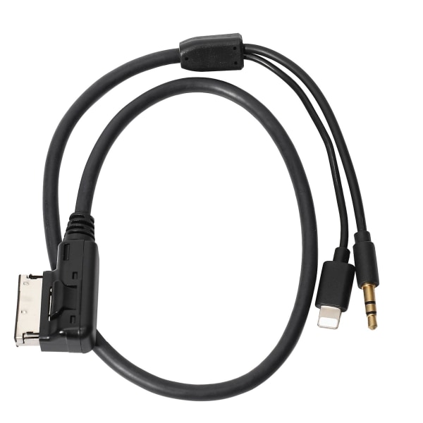 För Mmi Mdi Music Interface Kabel Laddare Kontakt 3.5mm Aux Adapter Kabel För Telefon 6 5 Biltillbehör Black
