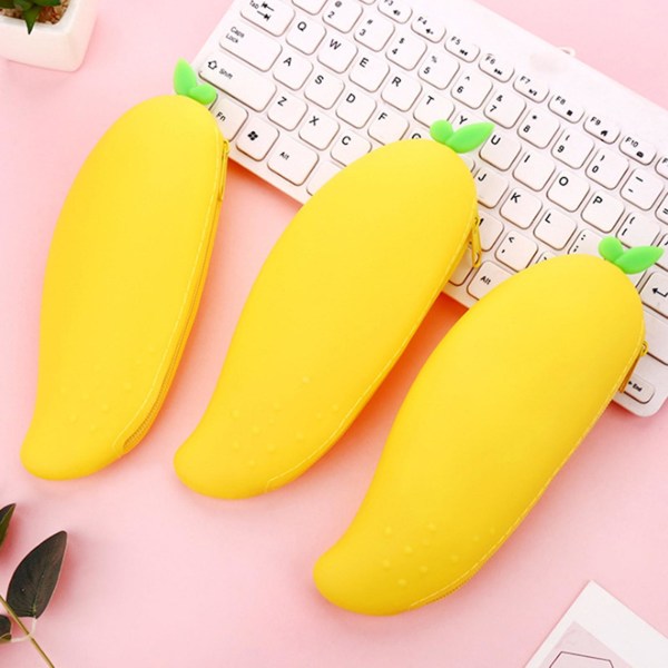 Gulrot Banan Frukt Silikon Penal Oppbevaring Pen Bag Mynt Veske nøkkel lommebok Red Peppers