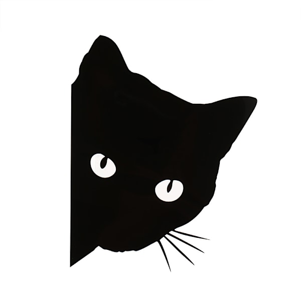 Kiggende kat silhuet klistermærke notesbog bil bærbar