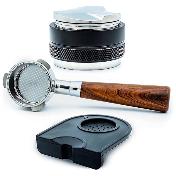 Kahvi 54mm Pohjaton Portafilter + 53mm Kahvinjakaja & Tamperi + Baristalle As shown