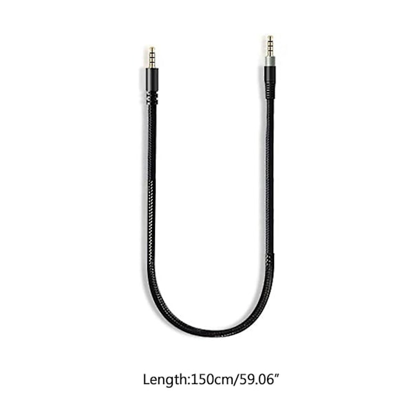 Nylon ersättningshjälp 3,5 mm kabelförlängningssladd för Hyperx Cloud Mix för Alpha S Gaming Headset Hörlurar