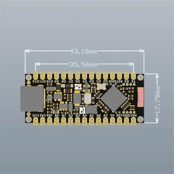 Nano 33 BLE NRF52840 Development Board MCU Bluetooth Ble5.2 for lavt strømforbruk Black