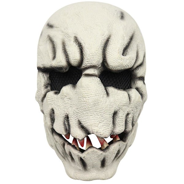 Läskig ond demon cosplay latexmask Halloween karneval djävul fest kostym rekvisita skräck ansiktsmask för vuxna