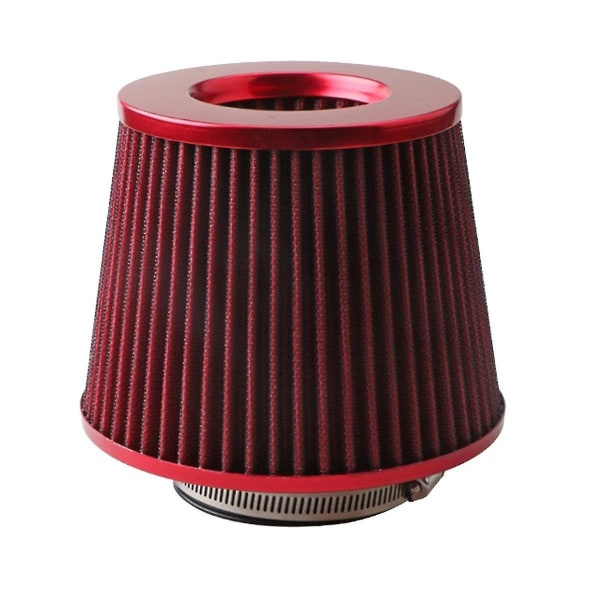 76mm Luftfilter Svamphuvud Filter Avgasfilter Intagsfilter Universal Biltillbehör Röd