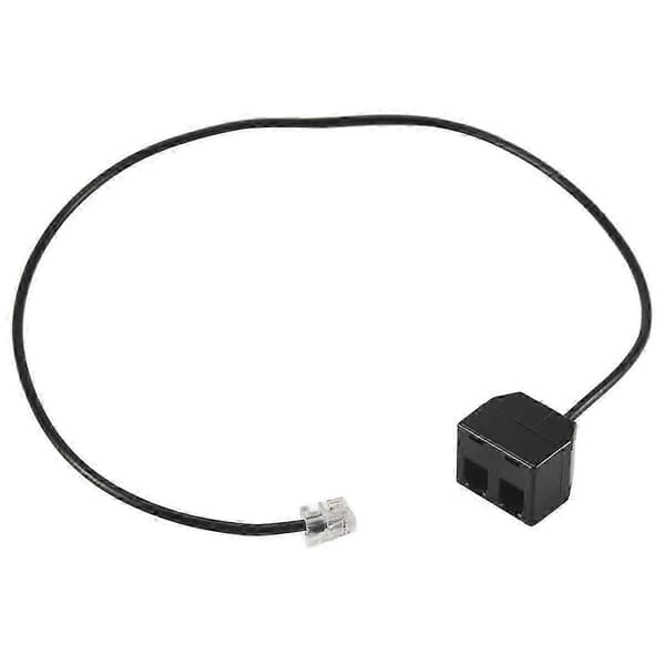 RJ9 4P4C han til dobbelt hun telefonadapterkabel Black
