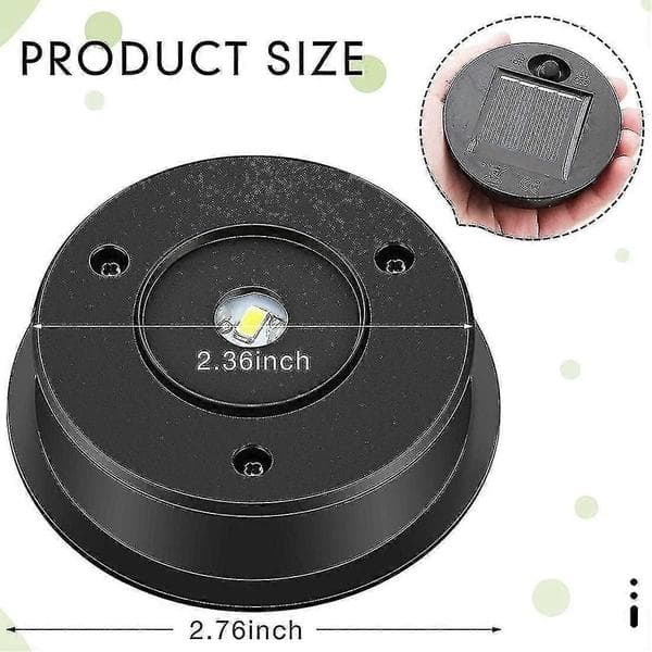 Pakke Solar Light Erstatning Topp 7cm Lykt Deler LED Solcellepanel Lykt Deksel Lys