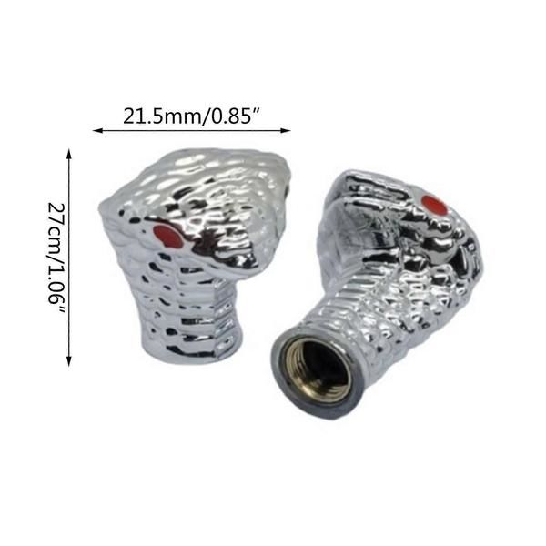 4 st Ormhuvudformade Däckventiler Ventilstamlock Luftventillock Läckagesäkra Luftskydd Universal Bildekorationsaccessoar Red