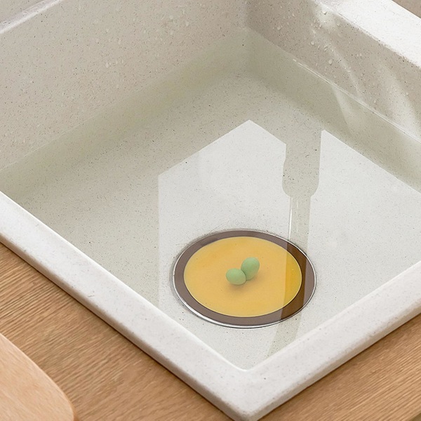 Tyuhe vask filter tegneserie reddik form vask sil Antiblokkerende silikon gulvavløpsdeksel for hjemmekjøkken Brown