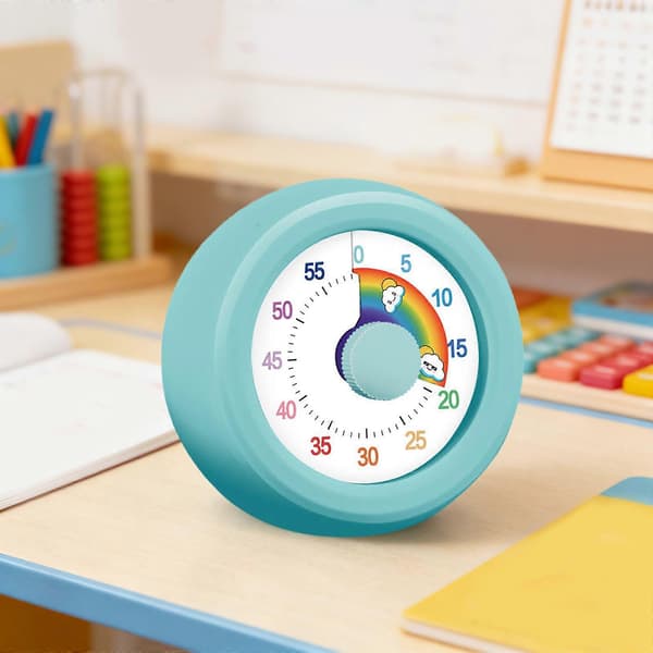 Visuell timer i plast med tydlig display, köksnedräkningstimer perfekt för studenter och hemmakockar, blå blue