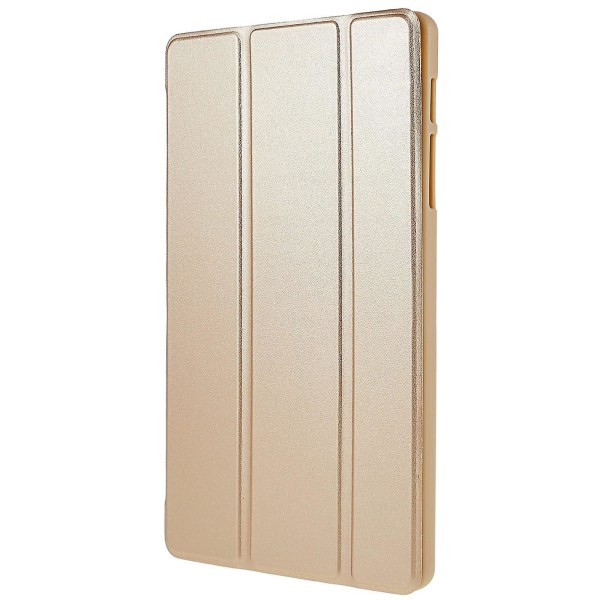 För Samsung Galaxy Tab A7 Lite 8,7-tums inre bikakedesign Anti-fall anti-scratch läder case Auto Wake/Sleep Cover med Tri-fold Stand Gold