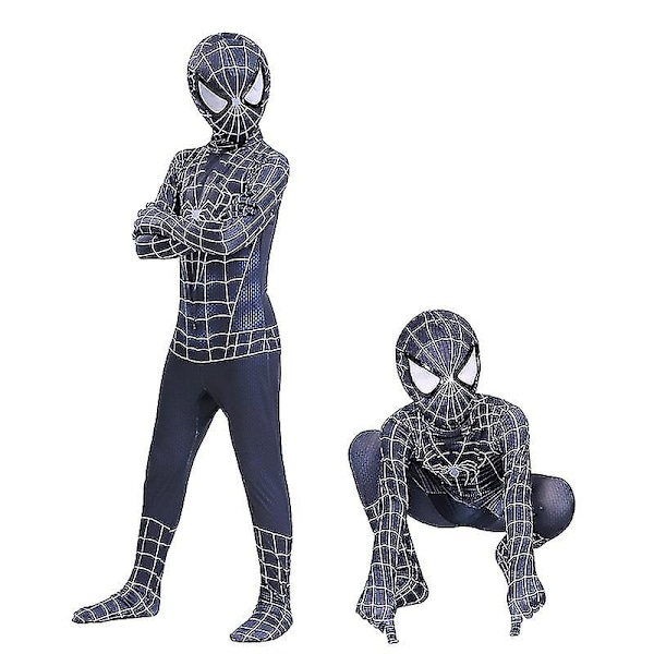 Svart Spider-man-dräkt för vuxna och barn, cosplay-overall, maskeradkostym 190(185-195CM)