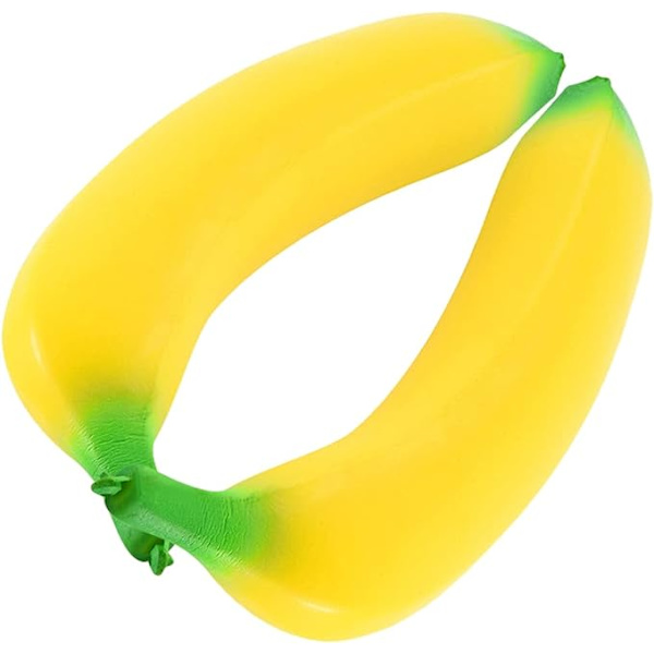 4 stk afspændingslegetøj naturtro bananform legetøj tryklegetøj Yndigt bananlegetøj til børn Voksen