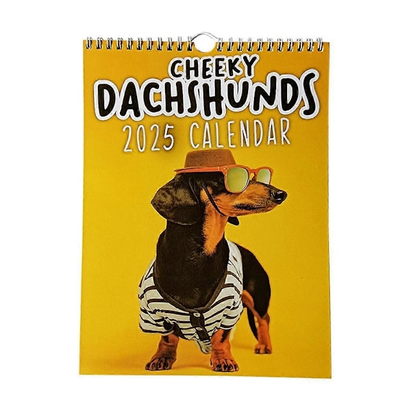 Cheeky Dachshunds - 2025 Väggkalender Nyårsgåvor Present Väggkalender Pappersväggdekor Tidsplaneringsväggkalender As Shown