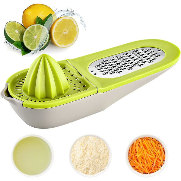 Plastisk manuel citruspresser, plastisk manuel appelsinpresser, plastisk manuel citronpresser til citroner, appelsiner, grøntsager eller limefrugter, manuel ostrivejern til ch
