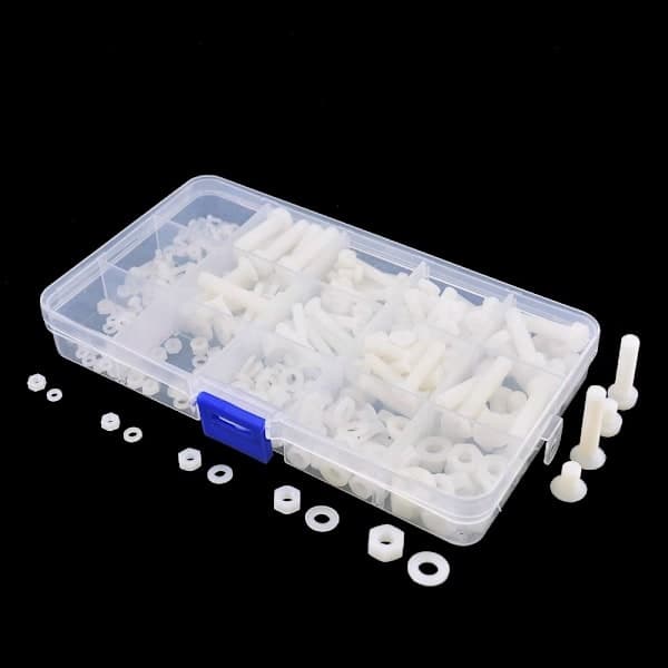 420-Piece Plastic Screws Bolts Nuts Washers Assortment Kit