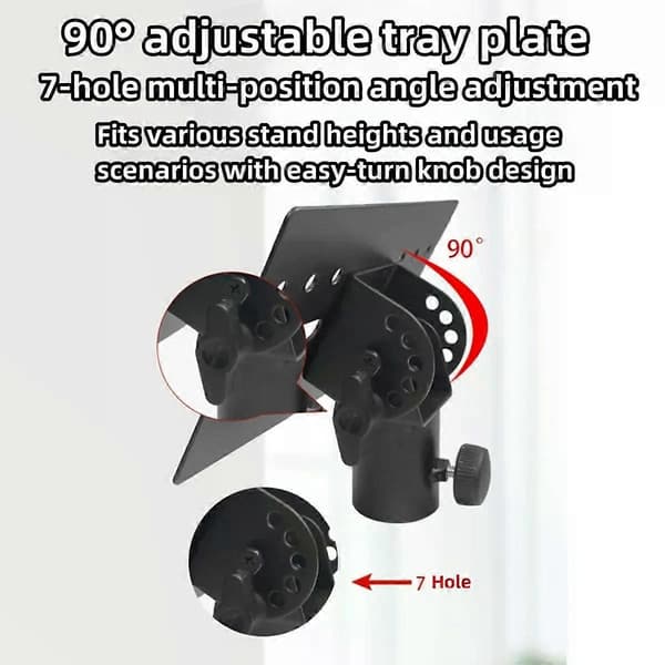Roterbar 35 mm metallfäste stativ högtalarstativadapter topplock / 90 graders justerbar stativstångsadapter för scen/evenemang