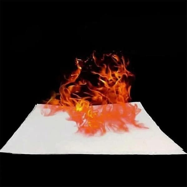 15X Flash Paper Magic Fire Sheets (17cm*20cm) Rask brenning, ingen røyk ingen aske B