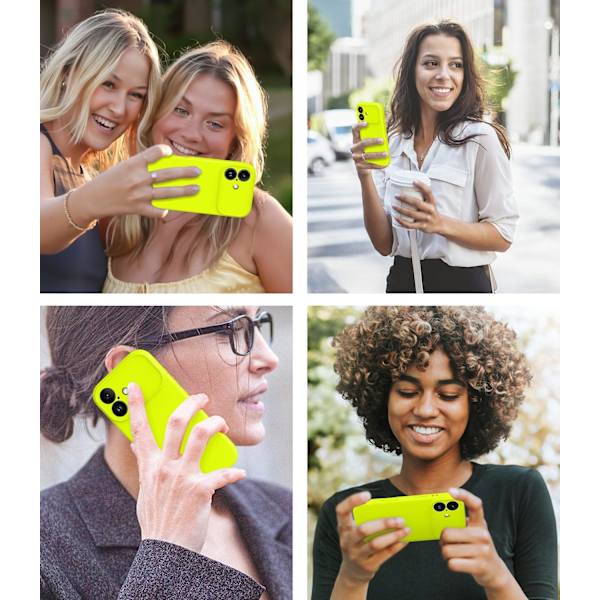Støtsikkert MagSafe-kompatibelt deksel til iPhone 17 Pro Max - Neongul[ZHE] iPhone 17 Pro Max iPhone 17 Pro Max jaune fluo