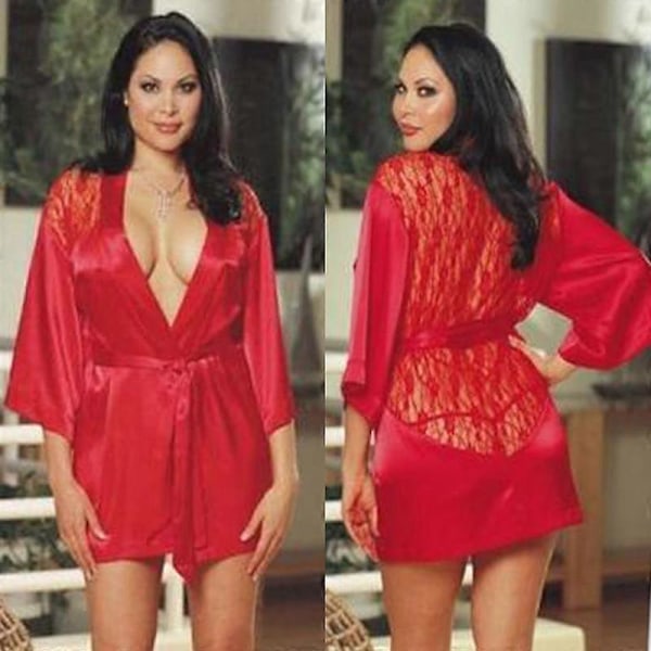 Sexy Babydoll Nattkjole for Kvinner Red M