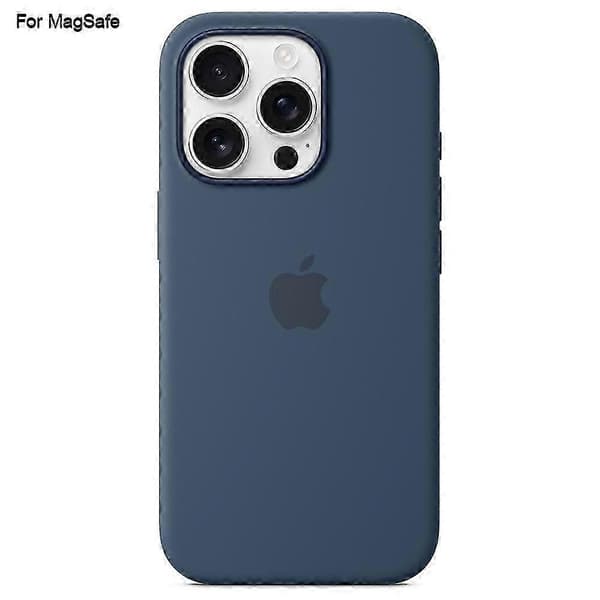 Fodral för iPhone 16 Pro med MagSafe Flytande Silikon Telefon Baksida med Induktions Popover-funktion-d8km_bs8z Dark Blue