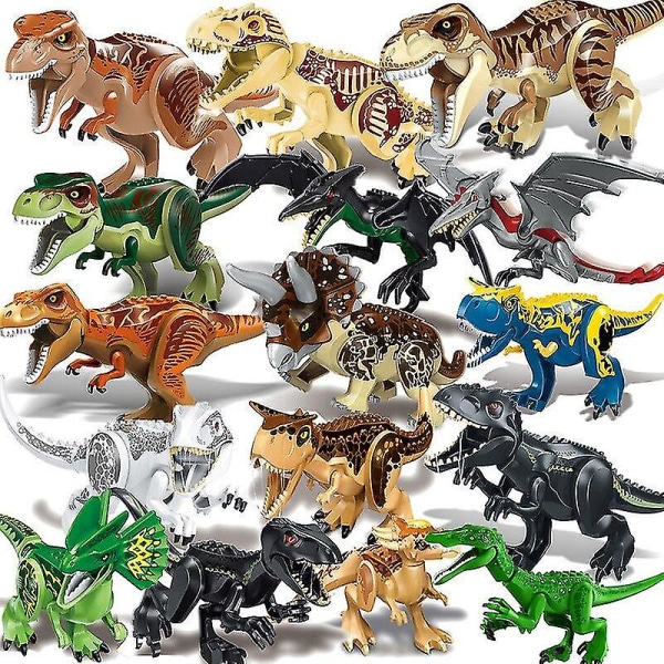 1 stk Jurassic Big Size Dinosaur byggeklosser T-rex Quetzalcoatlus Baryonyx Actionfigurer Barneleker Gaver Baryonyx black