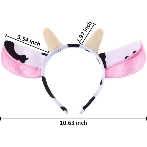 3 kpl Lehmän Pääpanta Cosplay Lehmän Korvat Pääpanta Tytölle Aikuiselle Hieno Pukeutumistarvike
