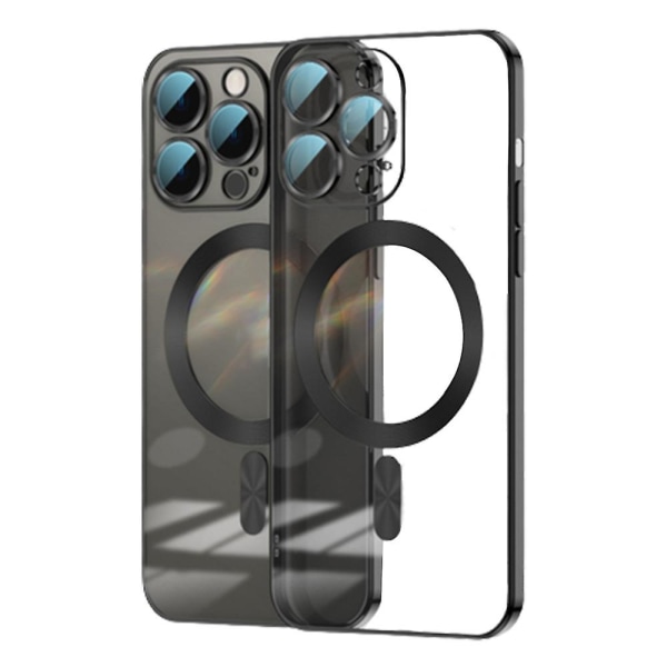 Magnetiskt genomskinligt case som är kompatibelt med Iphone 14/plus/ pro/ pro Max case Black iPhone14 Pro Max