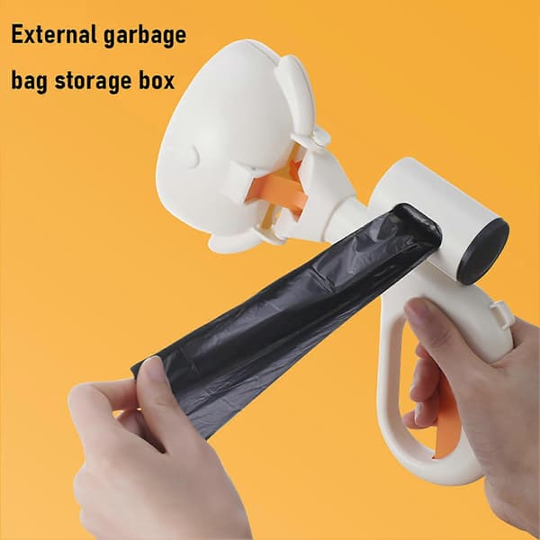 Hunde-poop-scooper med affaldsposedispenser - Bærbar - til udendørs gåture og camping Blue