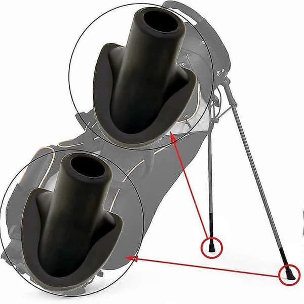 Golfbag Fødder Måtte Universal Golfbag Stativ Erstatningsfødder Bærbare Golfbag Stativ Gummifødder Pad